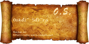 Oskó Sára névjegykártya